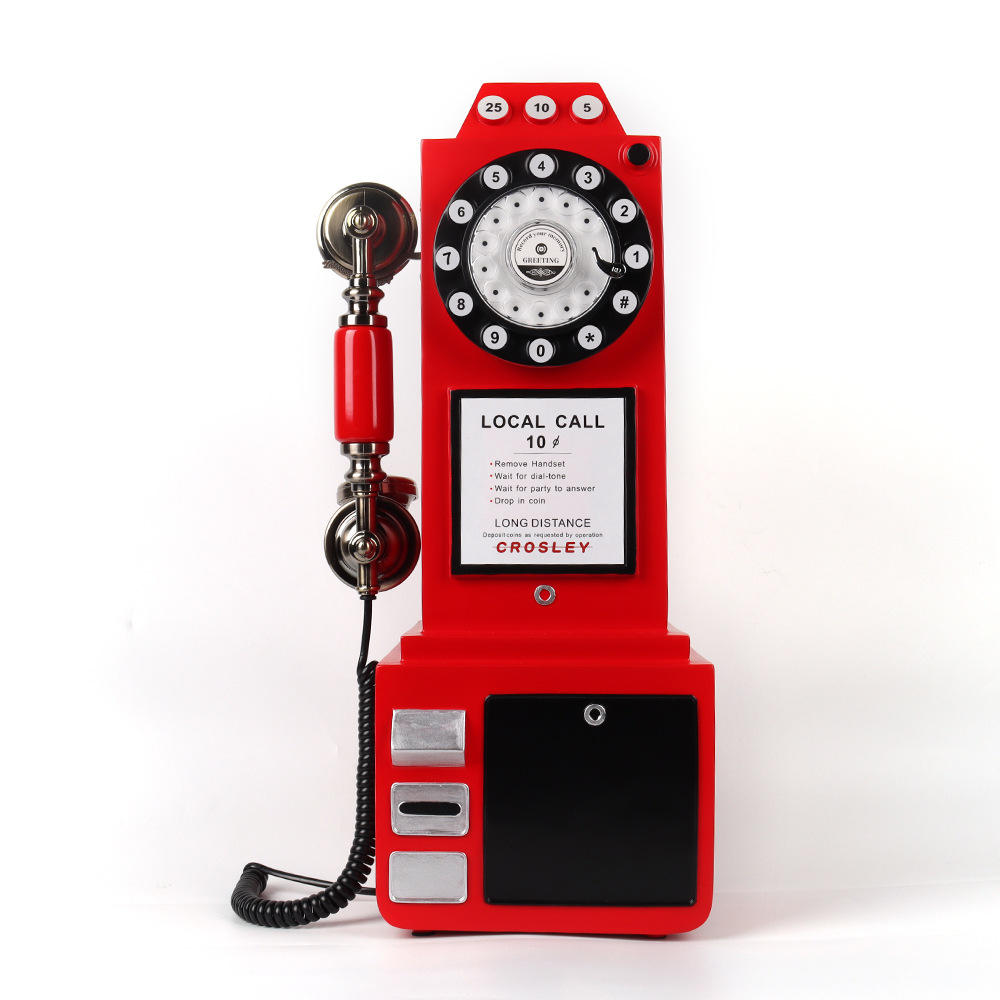 Hot Sell Vintage Rotary Dial Telephone Recorded Telephone Sets Retro Guestbook Audio