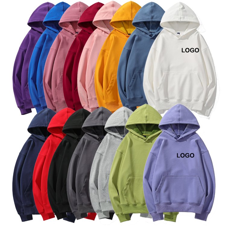Customized logo puff print 500GSM cotton heavyweight hoodie wool sportswear street wear men's embroidered hoodie&sweatshirt