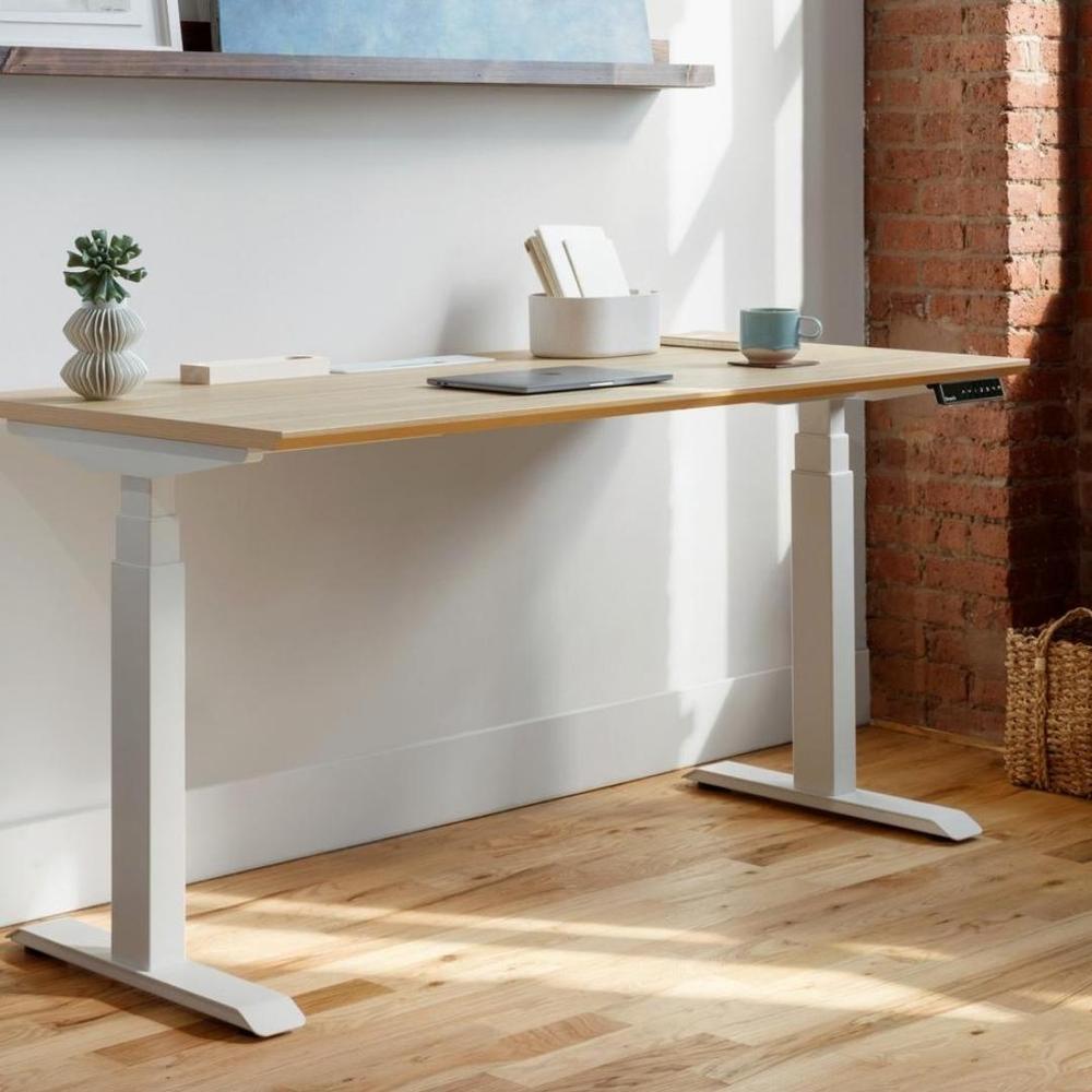High quality dual motor 2-3 level rectangular square lifting column height adjustable desk stand