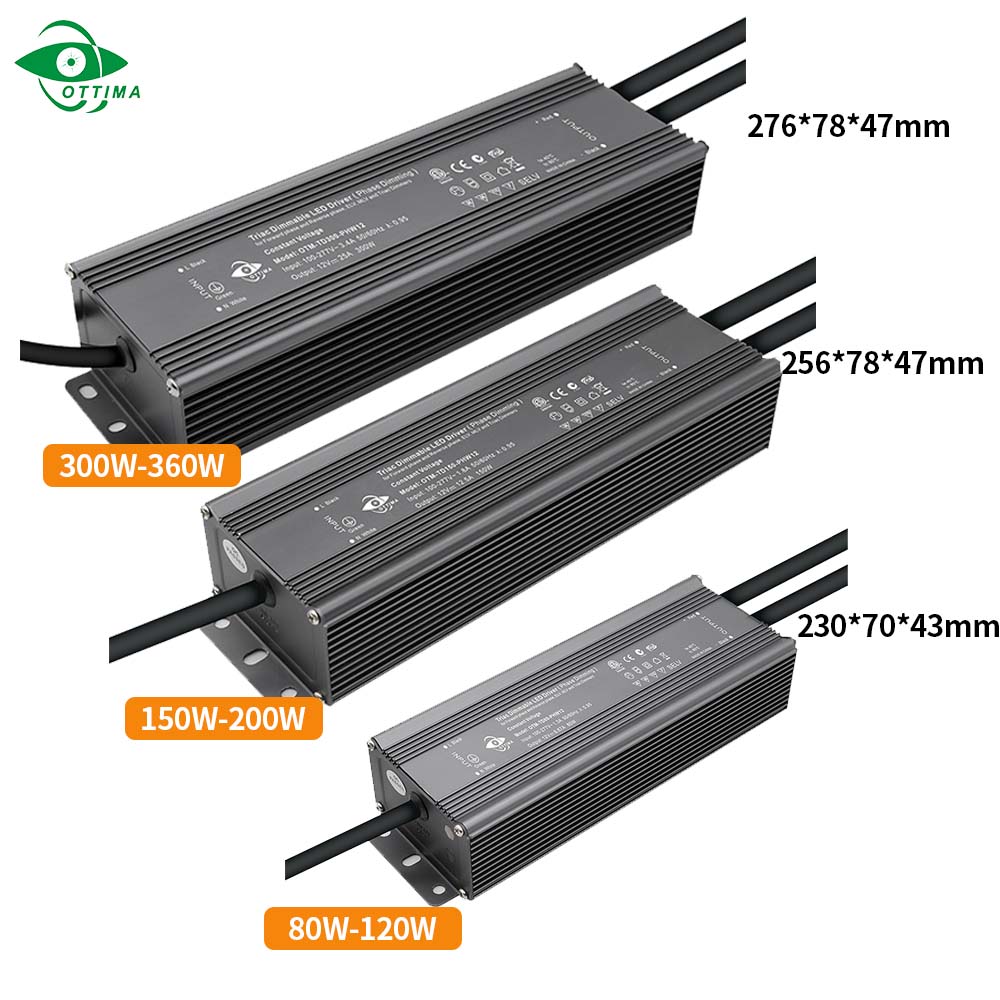 Ottima IP67 80W/100W/150W/200W/300W 12V constant voltage waterproof AC to DC LED driver switch power supply