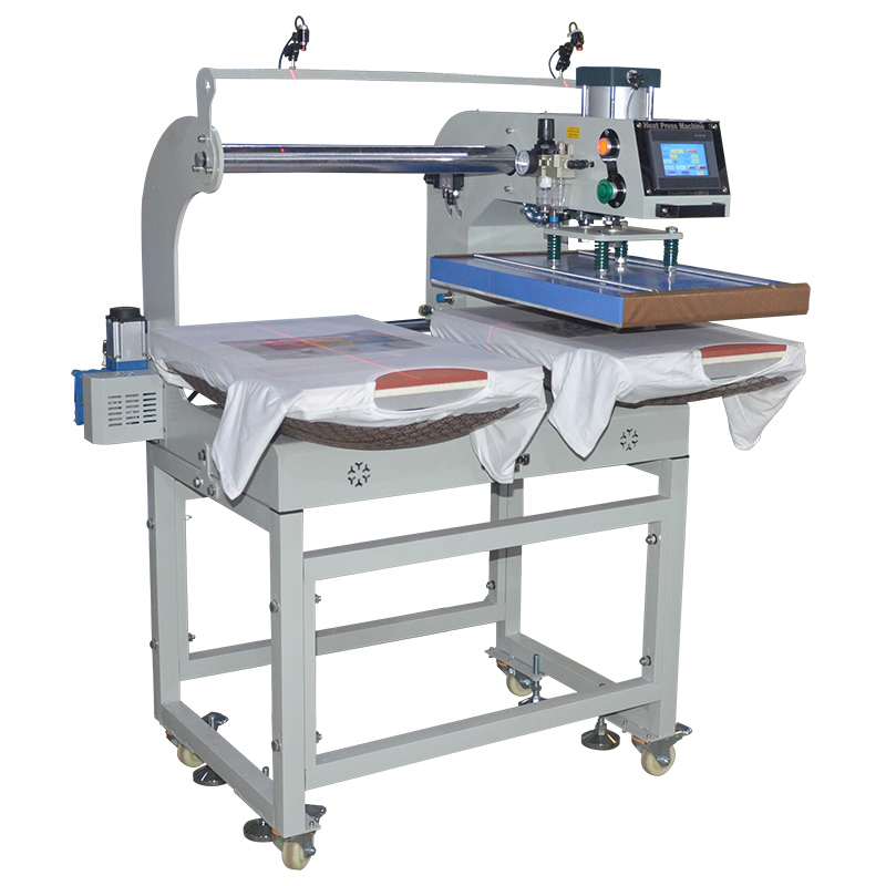 Manufacturer direct sales semi-automatic 38x38 40x50 40x60 pneumatic hot press machine, used for T-shirt sublimation and mug printing