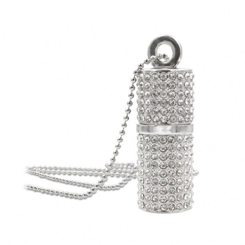Diamond USB flash drive 128MB-64GB memory stick with pendant design, durable pen style USB flash drive with new metal 2.0 interface