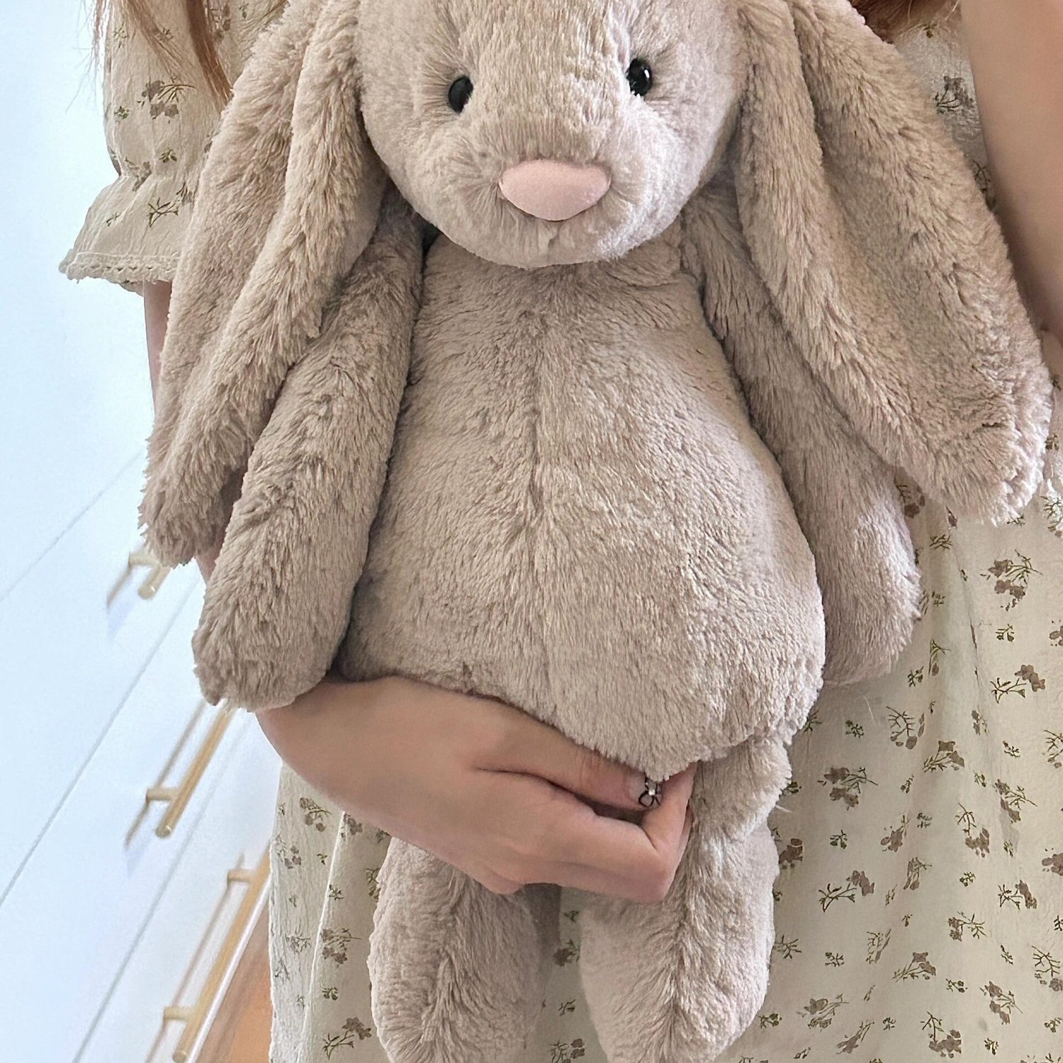 Wholesale drooping ear rabbit plush toys, colorful and furry Easter rabbit plush animal dolls, long eared dolls, children's soothing toys